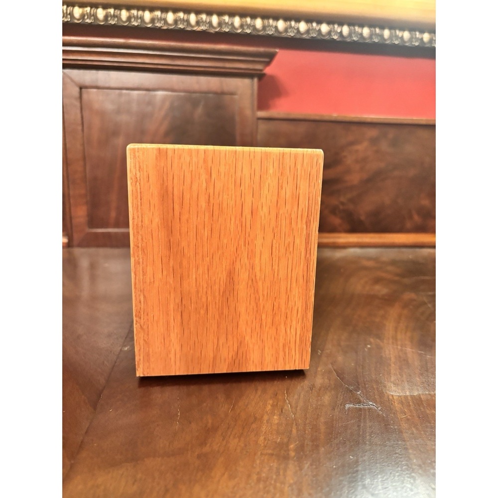 Cutco Oak Wood Utensil Holder Block Caddy USA Made 4x4x5 Kitchen Storage - Picture 3 of 8